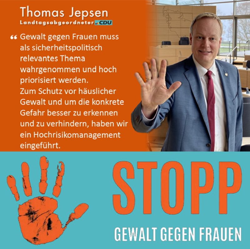Stopp Gewalt an Frauen! - Landtagsabgeordneter Thomas Jepsen